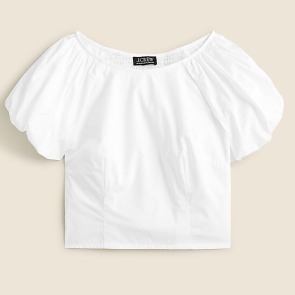 NWT! J.Crew Fitted puff-sleeve top. Size 12 - Picture 1 of 5
